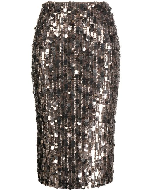 P.A.R.O.S.H. sequin-embellished pencil skirt