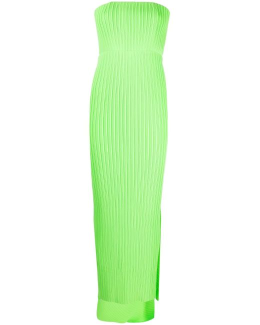 Solace London pleated strapless maxi dress