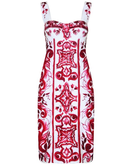 Dolce & Gabbana graphic-print sleeveless dress