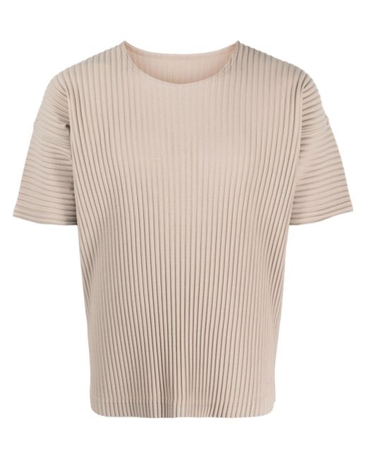 Homme Pliss Issey Miyake pleated short-sleeve T-shirt