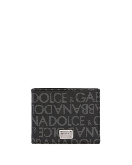 Dolce & Gabbana logo-jacquard bi-fold wallet