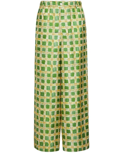 Marni checked wide-leg trousers