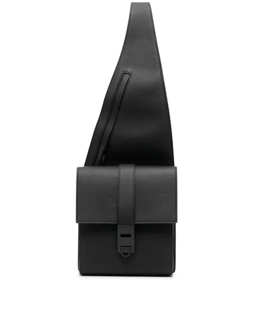 Ferragamo asymmetric faux-leather messenger bag