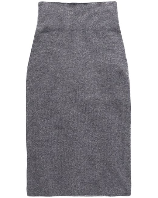 Stella McCartney ribbed-knit wool-blend skirt