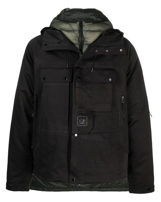 CP Company layered zip-up hooded jacket