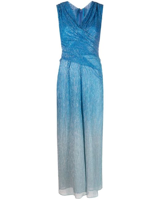 Talbot Runhof gradient-effect sleeveless dress
