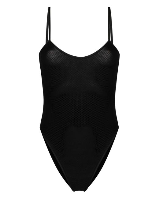 Leslie Amon mesh-panelling swimsuit
