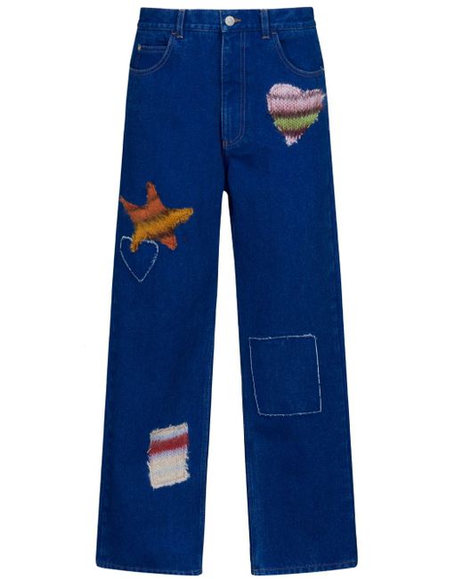 Marni patchwork wide-leg jeans