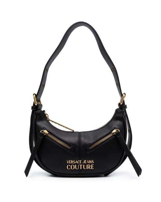 Versace Jeans Couture logo-lettering faux-leather shoulder bag