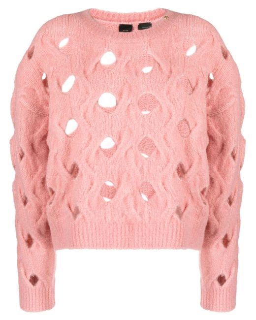 Pinko cable knit cut-out jumper