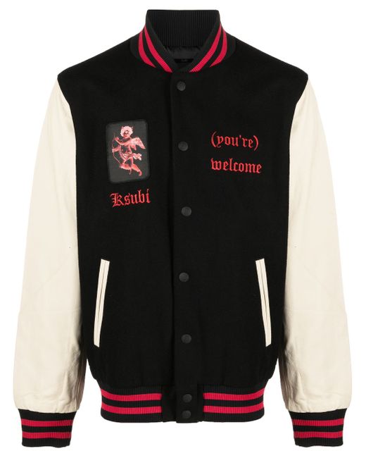Ksubi Icons Letterman bomber jacket