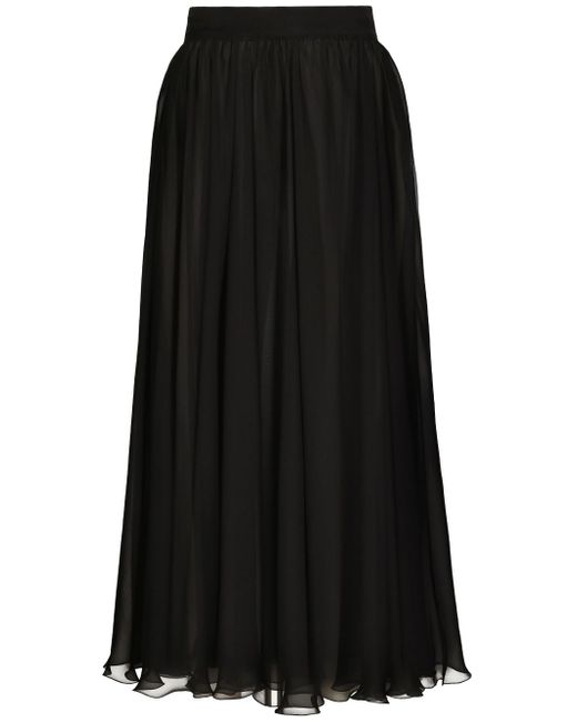 Dolce & Gabbana high-waisted pleated midi skirt