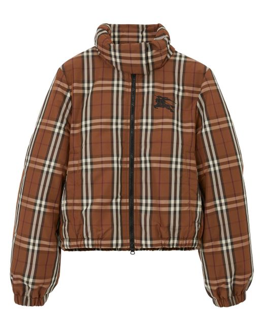 Burberry check puffer jacket