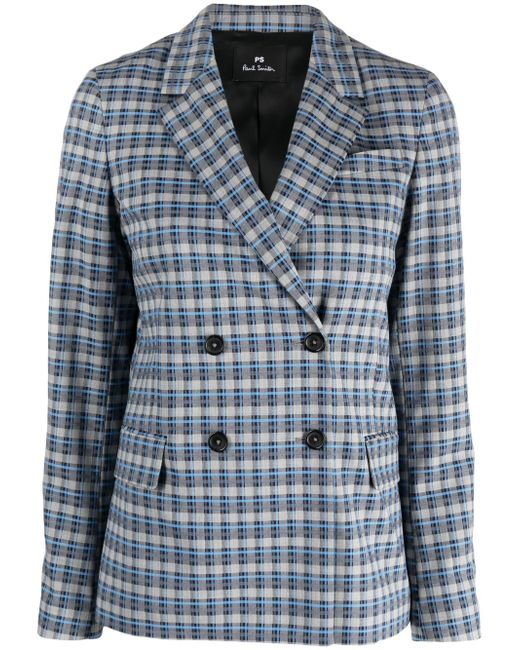 PS Paul Smith checked double-breasted blazer