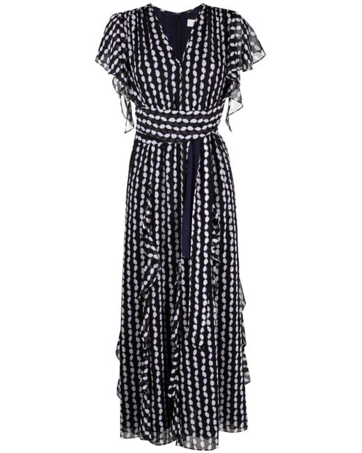 Diane von Furstenberg ruffled polka-dot wrap dress