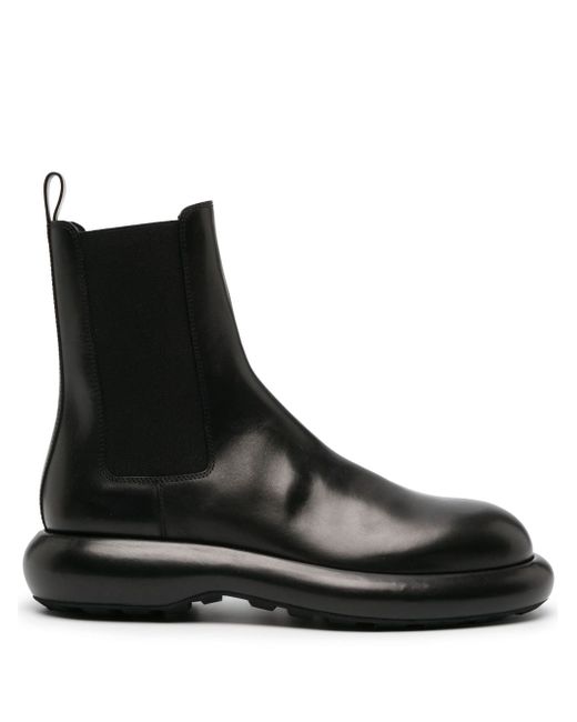 Jil Sander round-toe leather ankle boots