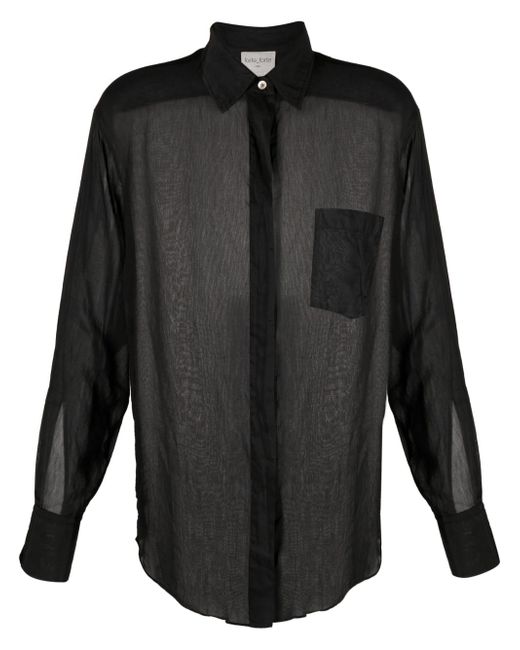Forte-Forte semi-sheer finish cotton-silk blend shirt