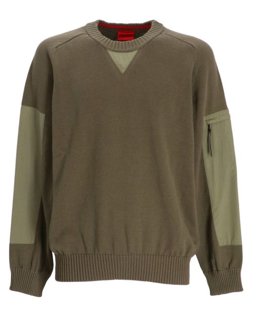 Hugo Boss colour-block round-neck sweater