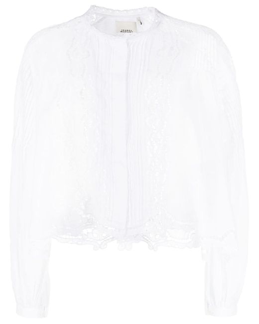 Isabel Marant lace-trim detail blouse