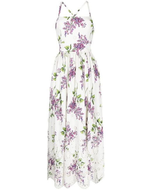 Elie Saab Cady floral-print midi dress