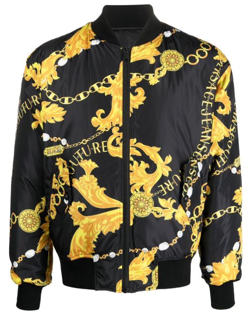 Versace Jeans Couture baroque-print bomber jacket