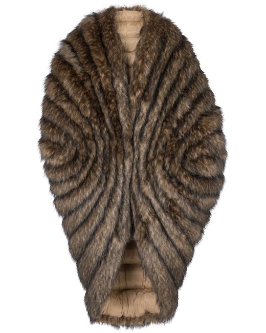 Balmain quilted faux-fur coat