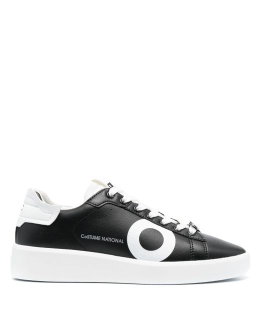 costume national contemporary low-top leather sneakers