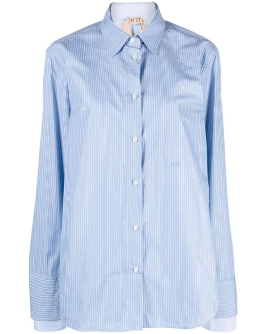 N.21 stripe-print cotton shirt