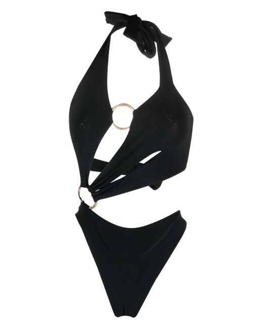Louisa Ballou asymmetrical strapless swimsuit