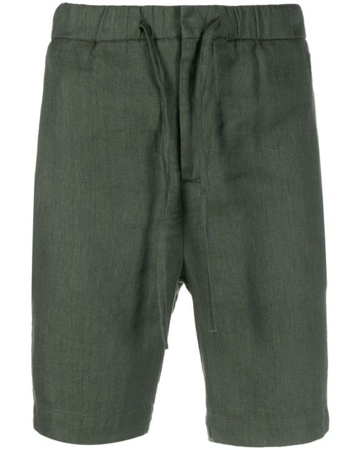 Frescobol Carioca straight-leg cotton-linen shorts