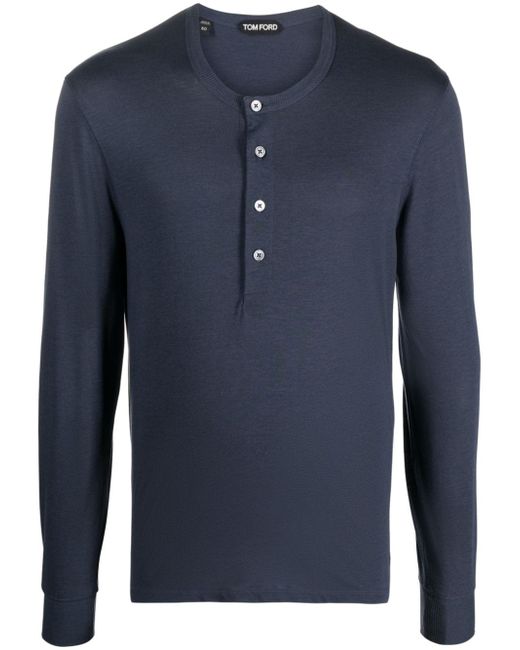 Tom Ford long-sleeve lyocell-blend T-shirt