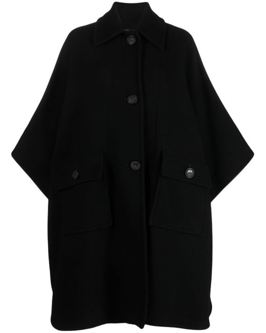 Pinko batwing-sleeves wool-blend coat