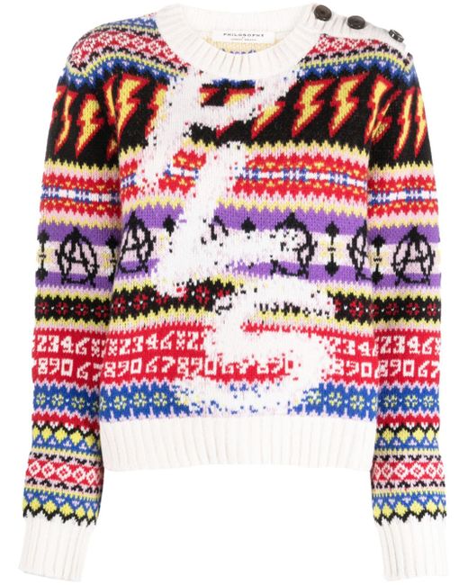 Philosophy di Lorenzo Serafini Punk Vibes intarsia-knit jumper