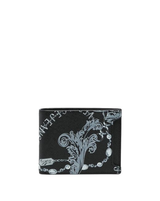 Versace Jeans Couture logo-print leather bi-fold wallet