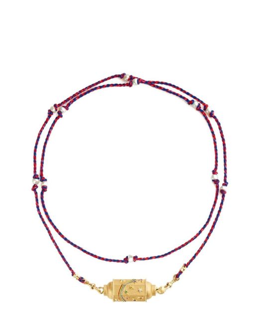 Marie Lichtenberg 18kt yellow Locket multi-stone necklace