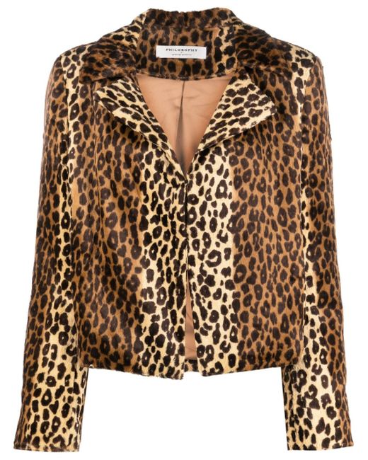 Philosophy di Lorenzo Serafini leopard-print faux-fur jacket