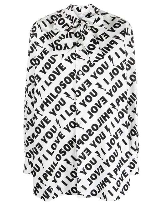 Philosophy di Lorenzo Serafini I Love You Philosophy longline shirt