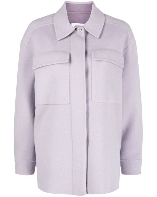 Calvin Klein spread-collar shirt jacket