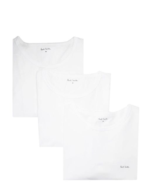 Paul Smith logo-print cotton T-shirt pack of three