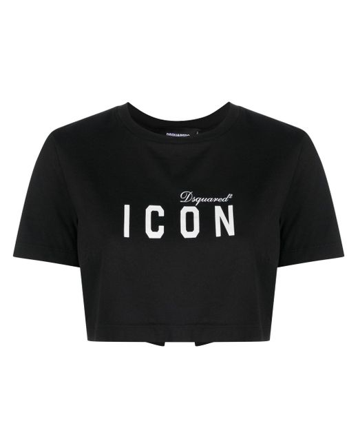 Dsquared2 Icon-print cropped T-shirt