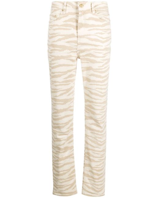 Ganni Swigy zebra-print jeans