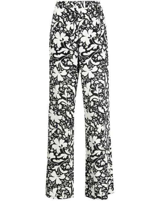 Stella McCartney Lower floral-printed wide-leg trousers