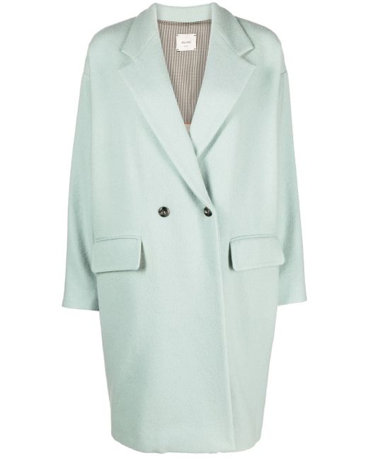 Alysi double-breasted buttoned wool coat