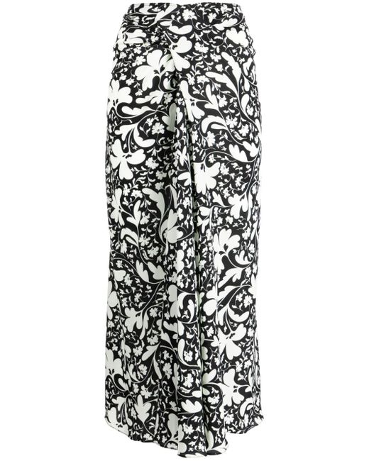 Stella McCartney floral-print asymmetric midi skirt