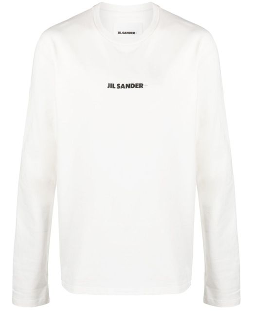 Jil Sander logo-print long-sleeves T-shirt