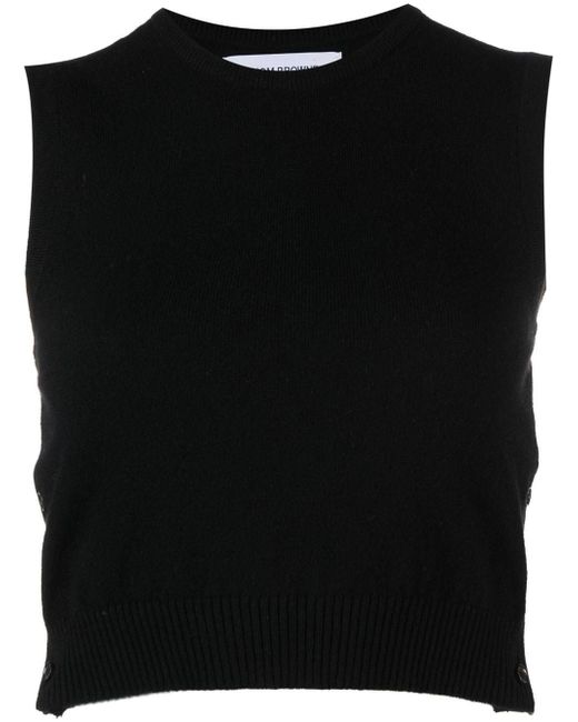 Thom Browne cropped crew neck shell top