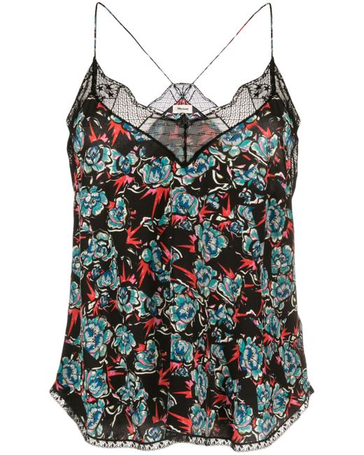 Zadig & Voltaire Christy floral-print silk camisole