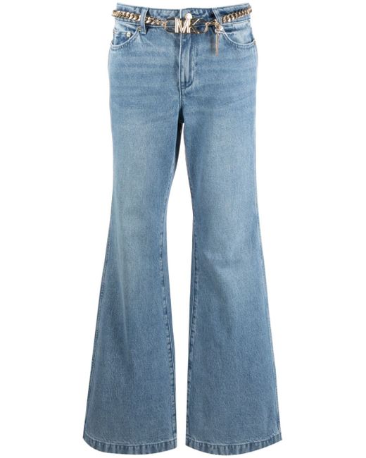 Michael Michael Kors belted bootcut jeans