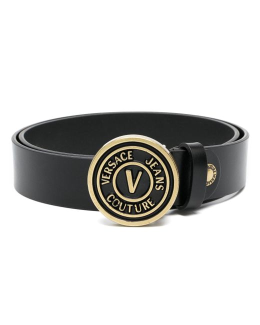 Versace Jeans Couture logo-buckle leather belt