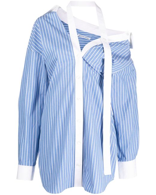Alexander Wang striped asymmetric shirtdress